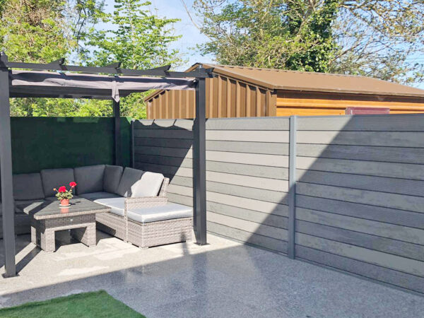 Grey Fence Panel and Post Kit (1.8m x 1.8m) - Image 2