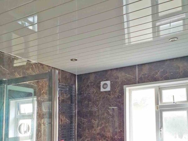 White - Neptune 4m long PVC Ceiling Panels - 4.0m (4 Pack) - Image 2