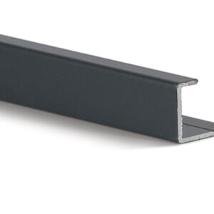 Aluminium Edge Trim (for 10mm panels) Black 2.4m