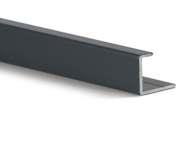 Aluminium Edge Trim (for 10mm panels) Black 2.4m