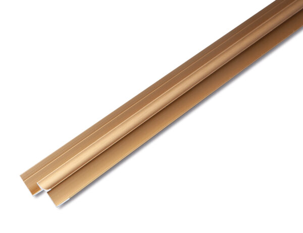 Aluminium Internal Corner (for 10mm panels) Gold2.4m