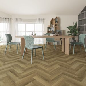 Wichita Beech Herringbone Planks SPC Flooring 1.56m2 per pack