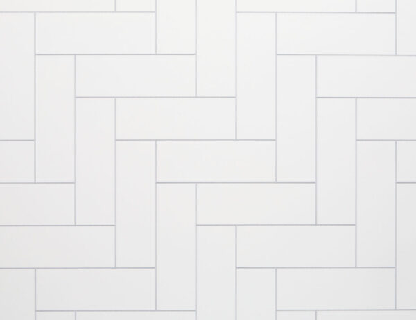 Grout Line White Straight Herringbone- - Neptune 1000 - PVC Wall Panel - 1m - (Single Pack)
