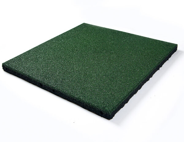 Rubber Tile 30mm Green 500mm x 500mm