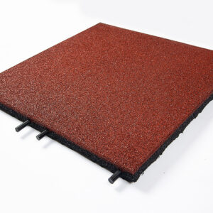 Rubber Tile 30mm Red 500mm x 500mm