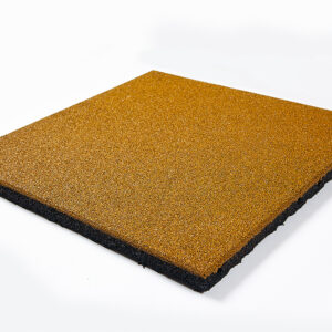 Rubber Tile 30mm Yellow 500mm x 500mm