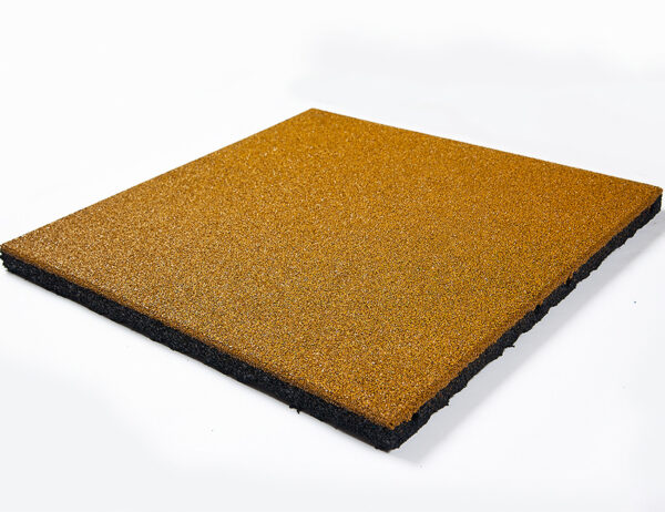 Rubber Tile 30mm Yellow 500mm x 500mm